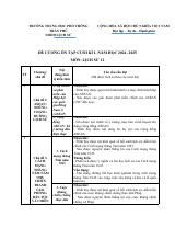 Đề cương ôn tập Học kì 1 Lịch sử 12 năm 2024–2025 trường THPT Trần Phú (Đà Nẵng)